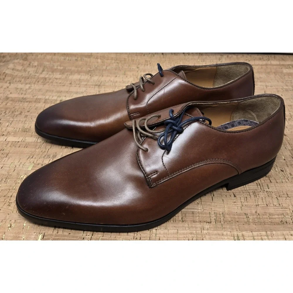 Ted‎ Baker London Shoes Mens 10 Watele Leather Dress Oxfords Plain Toe Tan